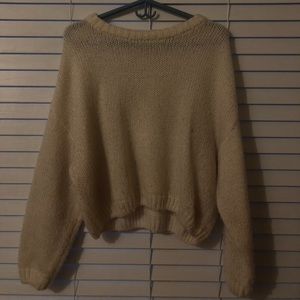 Simple white knit sweater